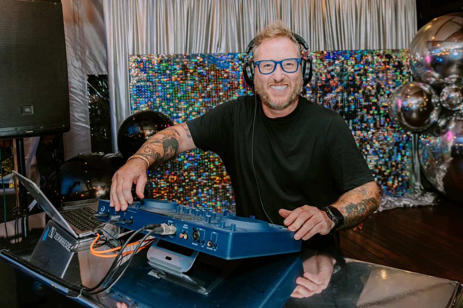 DJ James SA behind the decks